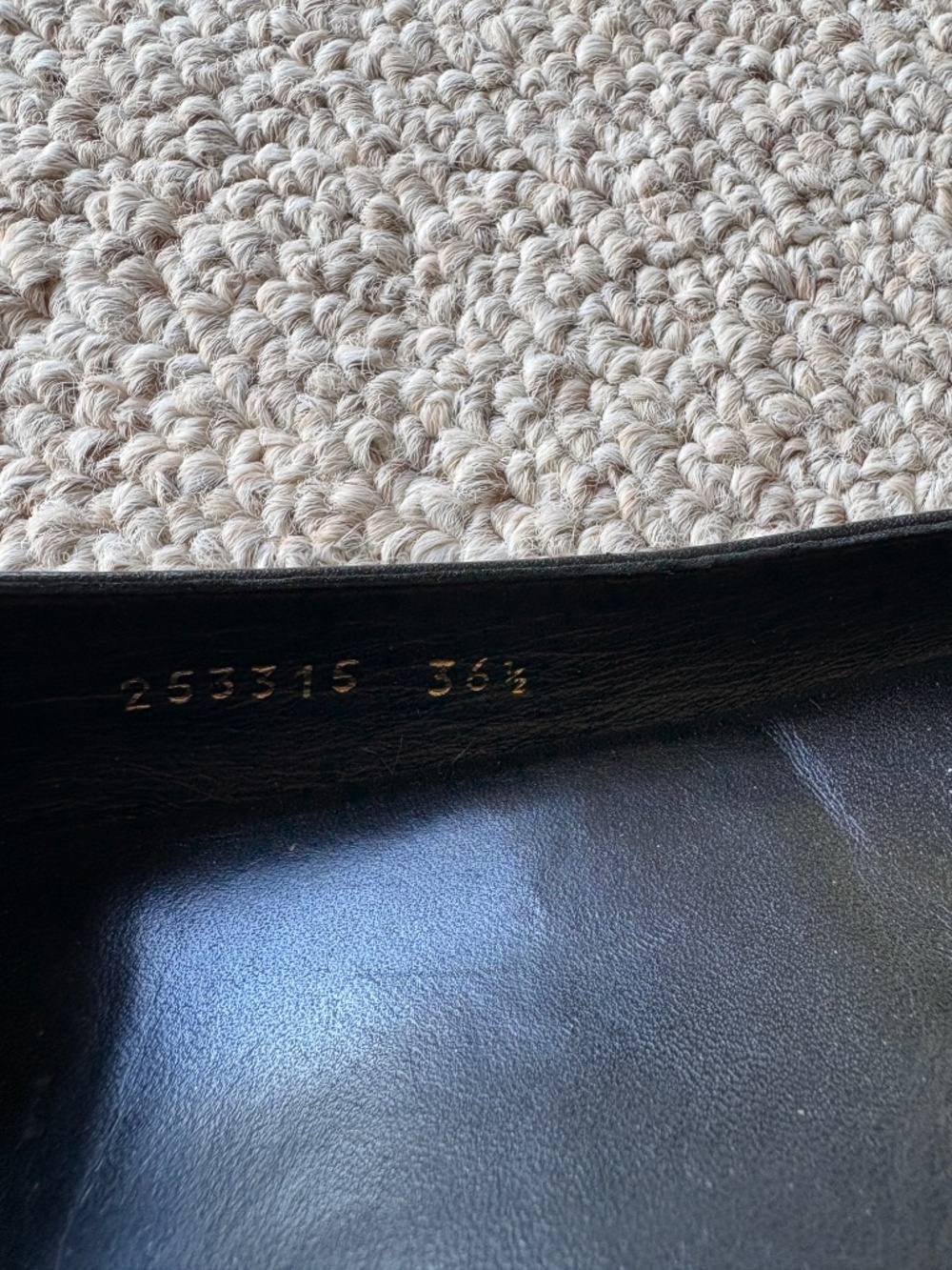 Gucci Ballet Flats 36.5 Black Leather Web Stripe w Box & Dust Bag Round Toe - Picture 7 of 10